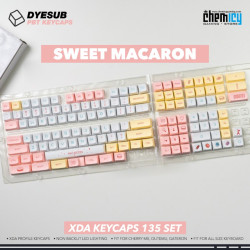 Keycaps Sweet Macaron PBT Dye-subs 135 Set XDA Profile